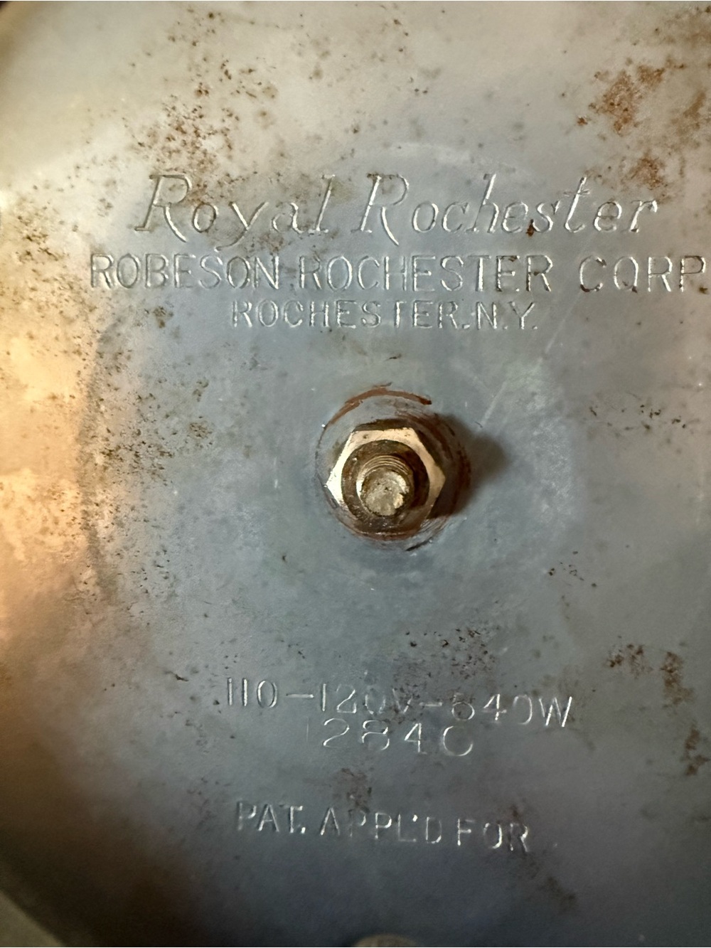 Vintage Ceramic-Top Stainless Steel Waffle Iron Cream Lid with Red Poppy’s WORKS - Picture 4 of 8